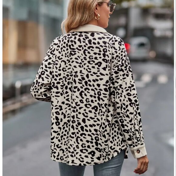 Lapel Leopard Shacket - Picture 3 of 3